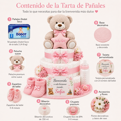 Tarta de Pañales Estrella Azul